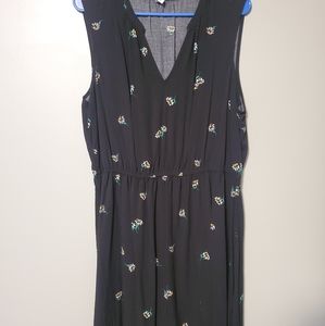 Old Navy Black with Floral Dress Size XL